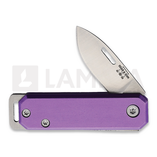 Bear & Son Slip Joint foldekniv, lila
