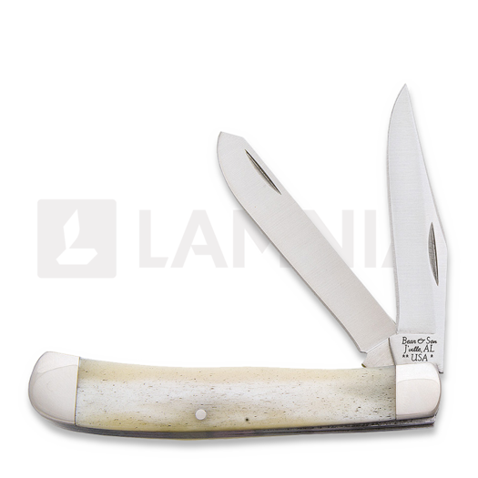 Nóż składany Bear & Son Trapper White Smooth Bone