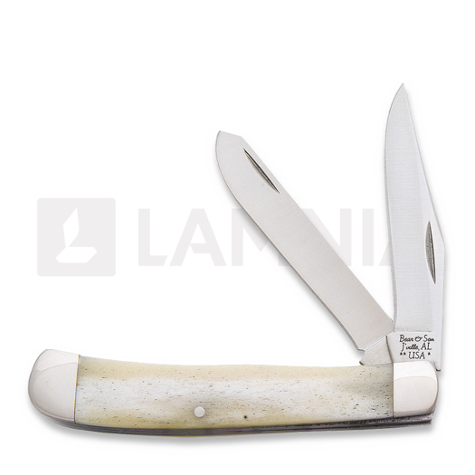 Navaja Bear & Son Trapper White Smooth Bone