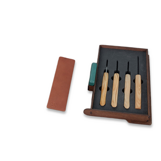 BeaverCraft Basic Set of 4 Knives in gift book-box S07BOOK