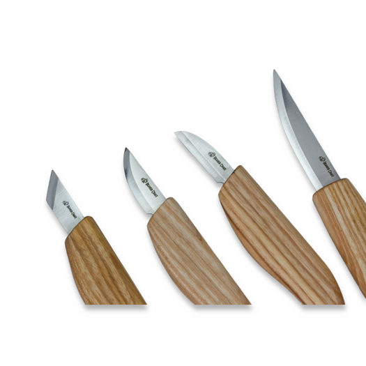 BeaverCraft Basic Set of 4 Knives in gift book-box S07BOOK