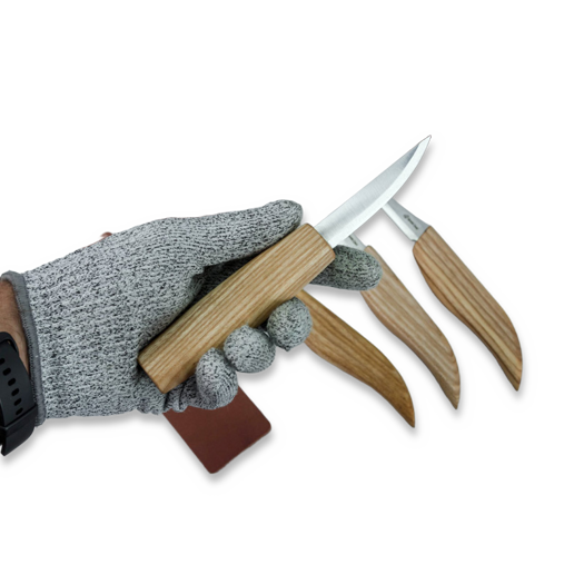 BeaverCraft Basic Set of 4 Knives in gift book-box S07BOOK