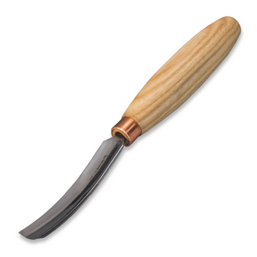 BeaverCraft Compact long bent gouge. Sweep no 6 (15mm) K6L-15