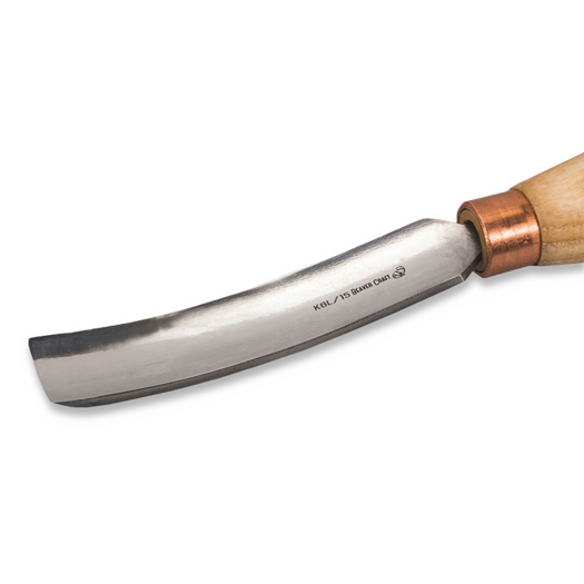 BeaverCraft Compact long bent gouge. Sweep no 6 (15mm) K6L-15