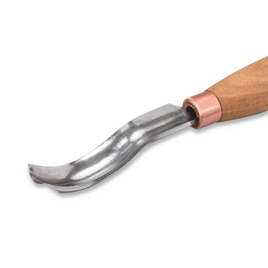 BeaverCraft Compact short bent gouge. Sweep no 8 (14mm) K8A-14