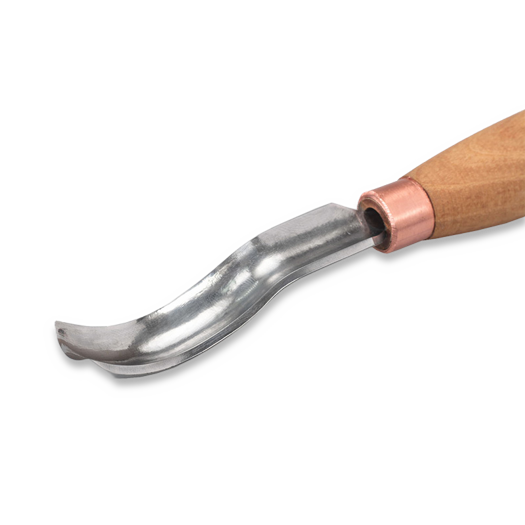 BeaverCraft Compact short bent gouge. Sweep no 8 (14mm) K8A-14