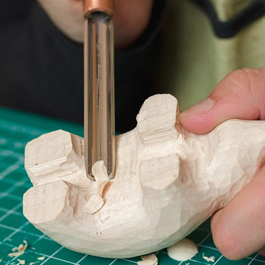 BeaverCraft Compact straight rounded chisel, 10 mm K9-10