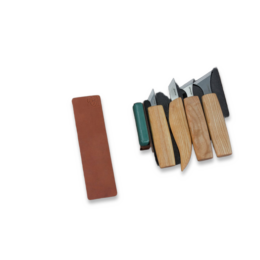 BeaverCraft Geometric Wood Carving Knife Set in gift book-box S05BOOK