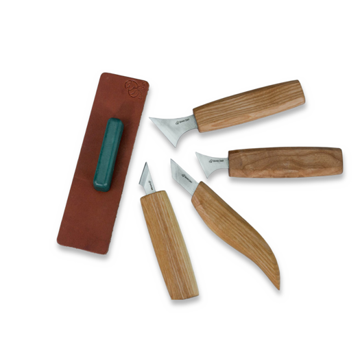 BeaverCraft Geometric Wood Carving Knife Set in gift book-box S05BOOK