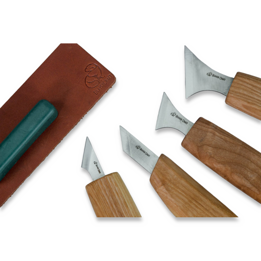 BeaverCraft Geometric Wood Carving Knife Set in gift book-box S05BOOK
