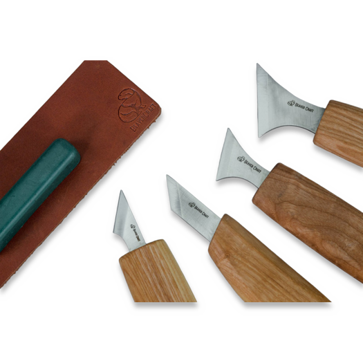 BeaverCraft Geometric Wood Carving Knife Set in gift book-box S05BOOK