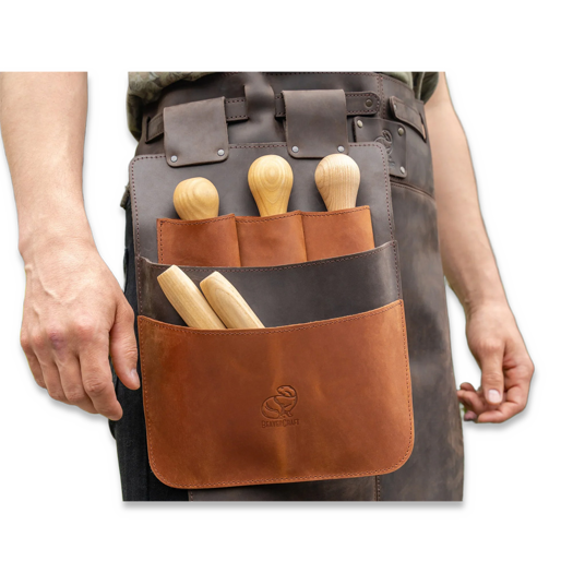 BeaverCraft Leather Work Apron and Tool Belt Pouch Set LC_SET_01