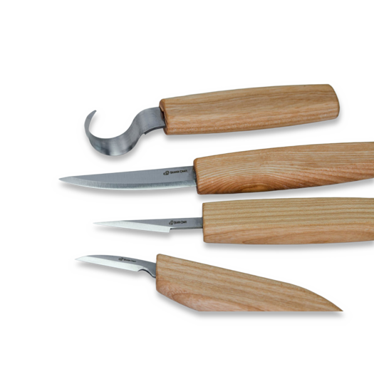 BeaverCraft Set of 4 Knives in gift book-box S09BOOK