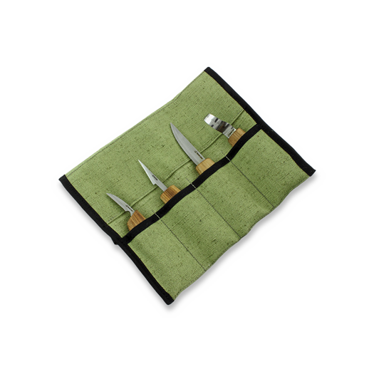 BeaverCraft Set of 4 Knives in Tool Roll S09