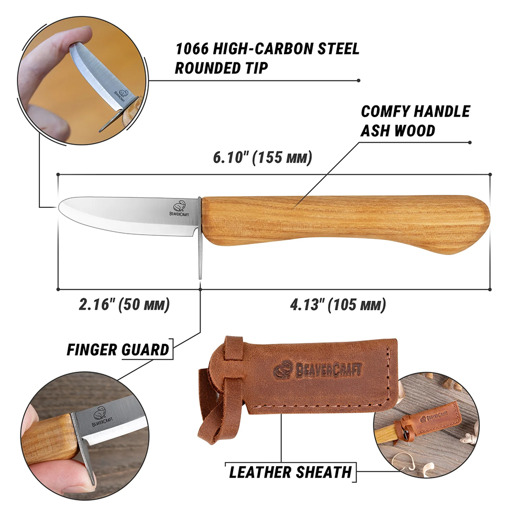 BeaverCraft Small Whittling Knife sklopivi nož C1