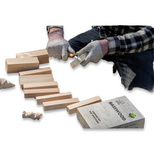 BeaverCraft Wood Carving Blocks set 10pcs Basswood BW10