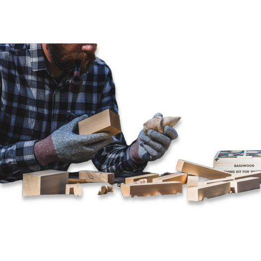 BeaverCraft Wood Carving Blocks set 12pcs Basswood BW12