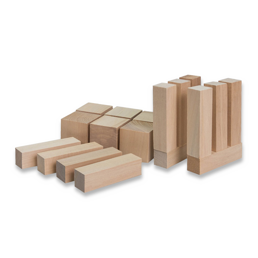 BeaverCraft Wood Carving Blocks set 18pcs Basswood BW18