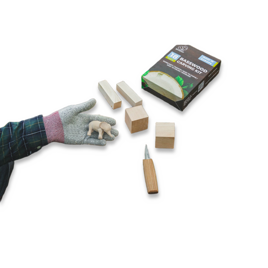 BeaverCraft Wood Carving Blocks set 18pcs Basswood BW18