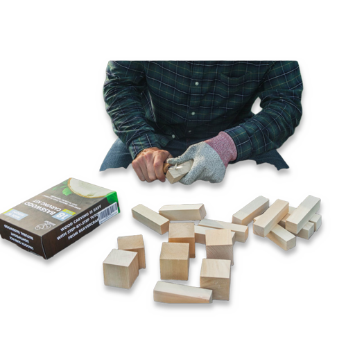 BeaverCraft Wood Carving Blocks set 18pcs Basswood BW18
