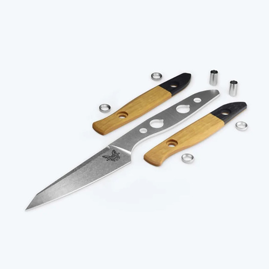 Benchmade 3.75 Paring knife, stonewash, maple valley richlite 4045-02