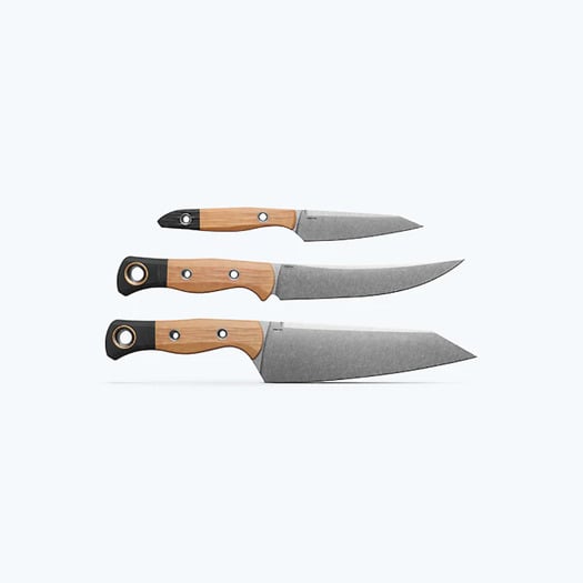 Kitchen knife set Benchmade 3 Piece Kitchen Knife Set Maple Valley Richlite 4005-02