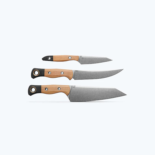 Kitchen knife set Benchmade 3 Piece Kitchen Knife Set Maple Valley Richlite 4005-02