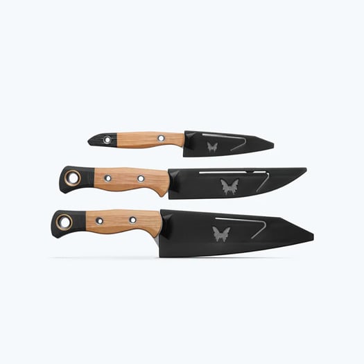 Kitchen knife set Benchmade 3 Piece Kitchen Knife Set Maple Valley Richlite 4005-02