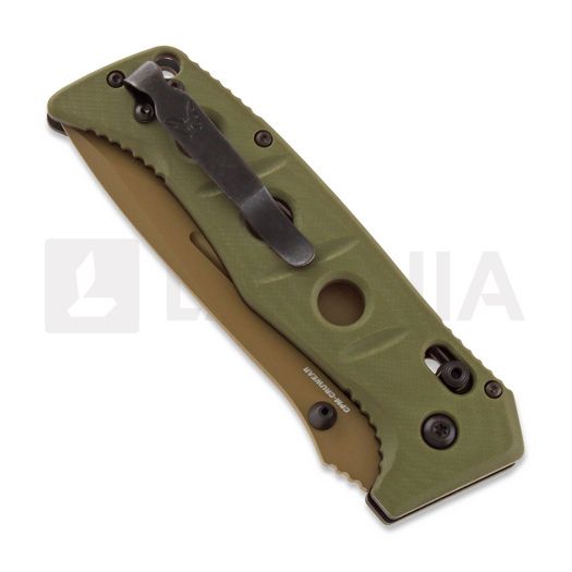 Benchmade Adamas CruWear Flat Earth Cerakote k&auml;&auml;nt&ouml;veitsi, oliivinvihre&auml; 275FE-04