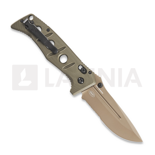 Benchmade Adamas CruWear Flat Earth Cerakote kääntöveitsi, oliivinvihreä, combo terä 275SFE-04