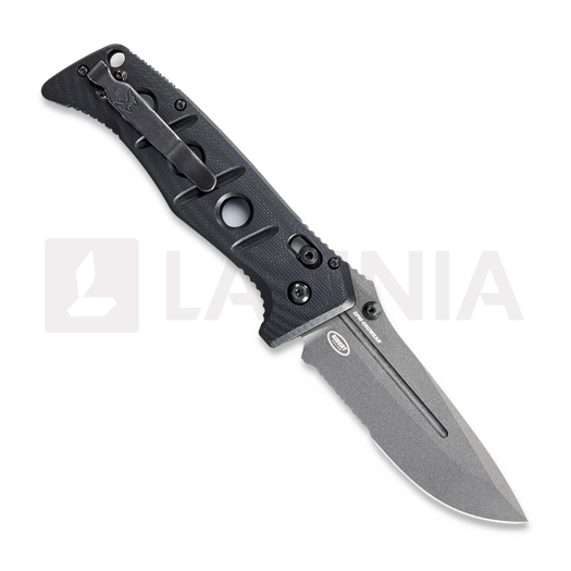 Benchmade Adamas CruWear Grey Cerakote kääntöveitsi, musta, combo terä 275SGY-03
