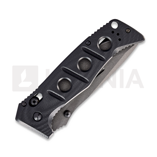 Benchmade Adamas CruWear Grey Cerakote kääntöveitsi, musta, combo terä 275SGY-03