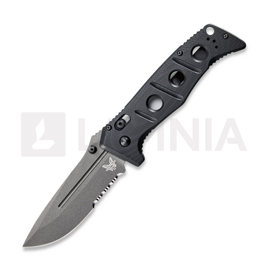 Benchmade Adamas CruWear Grey Cerakote fällkniv, svart, tandad 275SGY-1