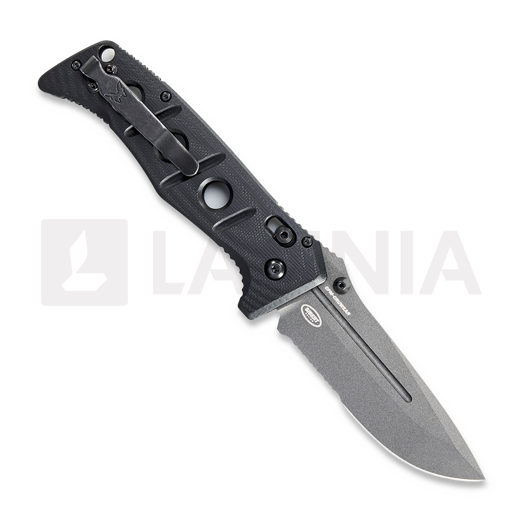 Benchmade Adamas CruWear Grey Cerakote foldekniv, sort, savtakket 275SGY-1