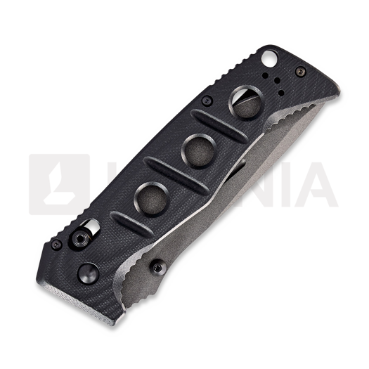 Benchmade Adamas CruWear Grey Cerakote foldekniv, sort, savtakket 275SGY-1