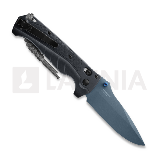 Coltello pieghevole Benchmade Adira Blue Titanium Cerakote, tempest gray grivory 18060BT-01