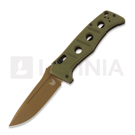 Benchmade Auto Adamas CruWear Flat Earth foldekniv, olivengrønn 2750FE-04