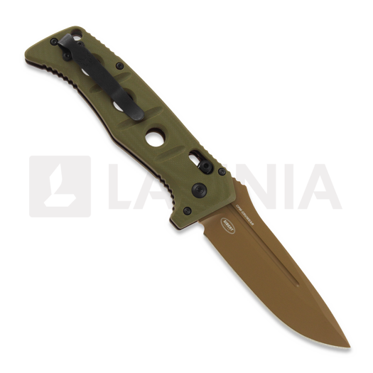 Benchmade Auto Adamas CruWear Flat Earth foldekniv, olivengrønn 2750FE-04