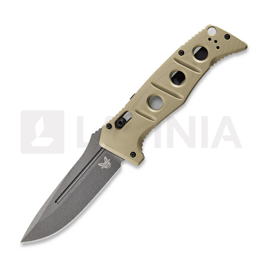 Benchmade Auto Adamas CruWear Grey Cerakote 折叠刀, tan G10 2750GY-3