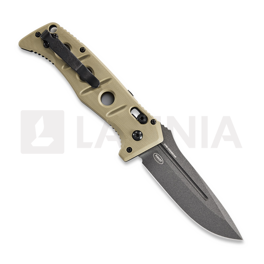 Briceag Benchmade Auto Adamas CruWear Grey Cerakote, tan G10 2750GY-3