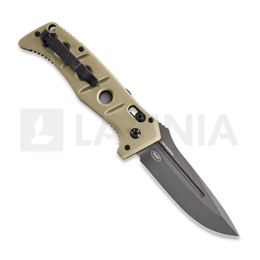 Benchmade Auto Adamas CruWear Grey Cerakote sulankstomas peilis, tan G10 2750GY-3