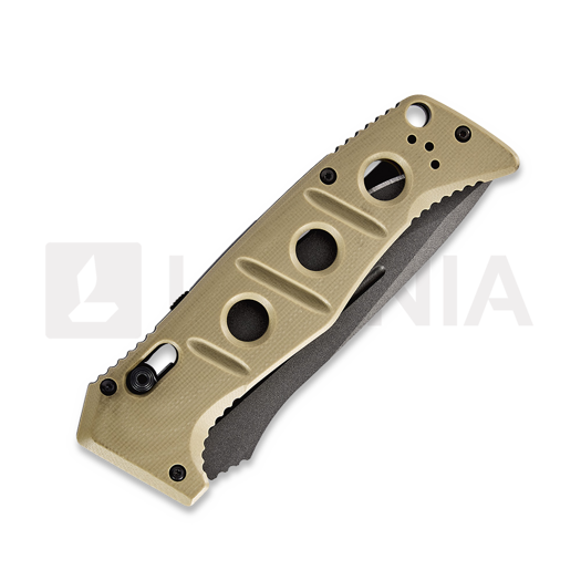 Benchmade Auto Adamas CruWear Grey Cerakote sulankstomas peilis, tan G10 2750GY-3