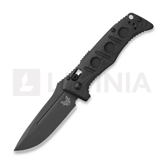 Benchmade Auto Mini Adamas CruWear Cobalt Grey folding knife, black 2730GY-04