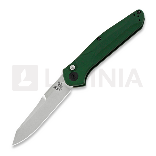 Nóż składany Benchmade Auto Osborne, satin, green aluminum 9400