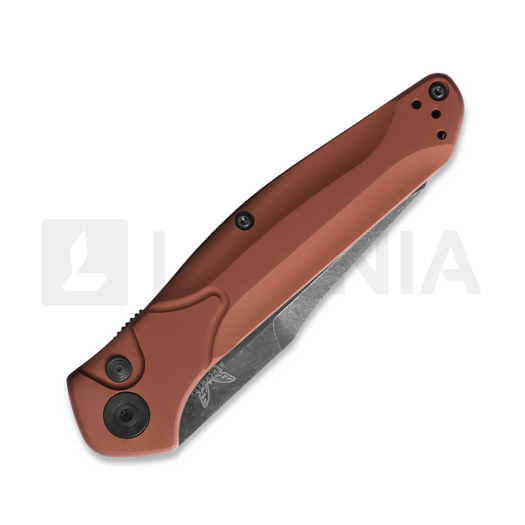 Coltello pieghevole Benchmade Auto Osborne MagnaCut Battlewash DLC, burnt copper aluminum 9400BK-03