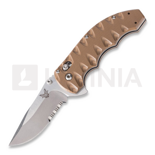 Складной нож Benchmade Axis Flipper, коричневый, серрейтор 300SSN