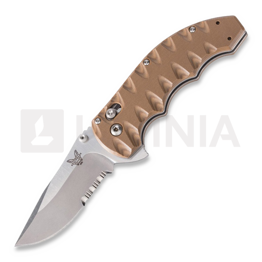 Nóż składany Benchmade Axis Flipper, brązowa, ząbkowane ostrze 300SSN