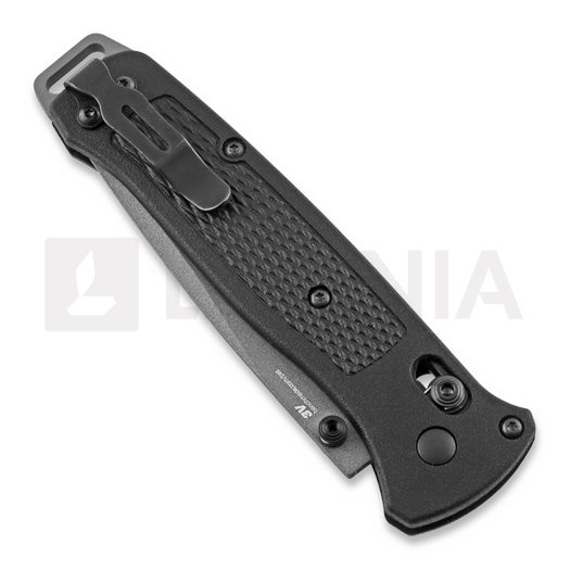 Benchmade Bailout CPM-3V Tungsten Grey Cerakote sulankstomas peilis, black grivory 537GY