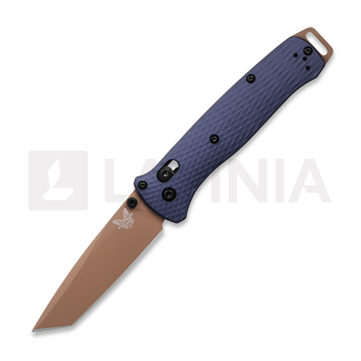 Benchmade Bailout CPM M4 Flat Earth Cerakote 접이식 나이프, crater blue aluminum 537FE-02