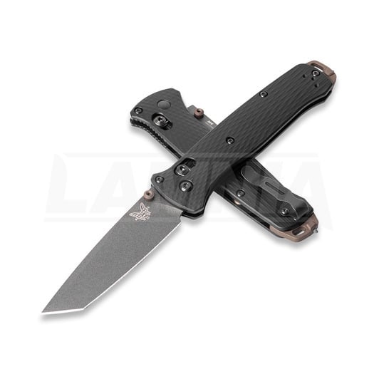 Benchmade Bailout CPM M4 Tungsten Gray Cerakote sulankstomas peilis, black aluminum 537GY-03